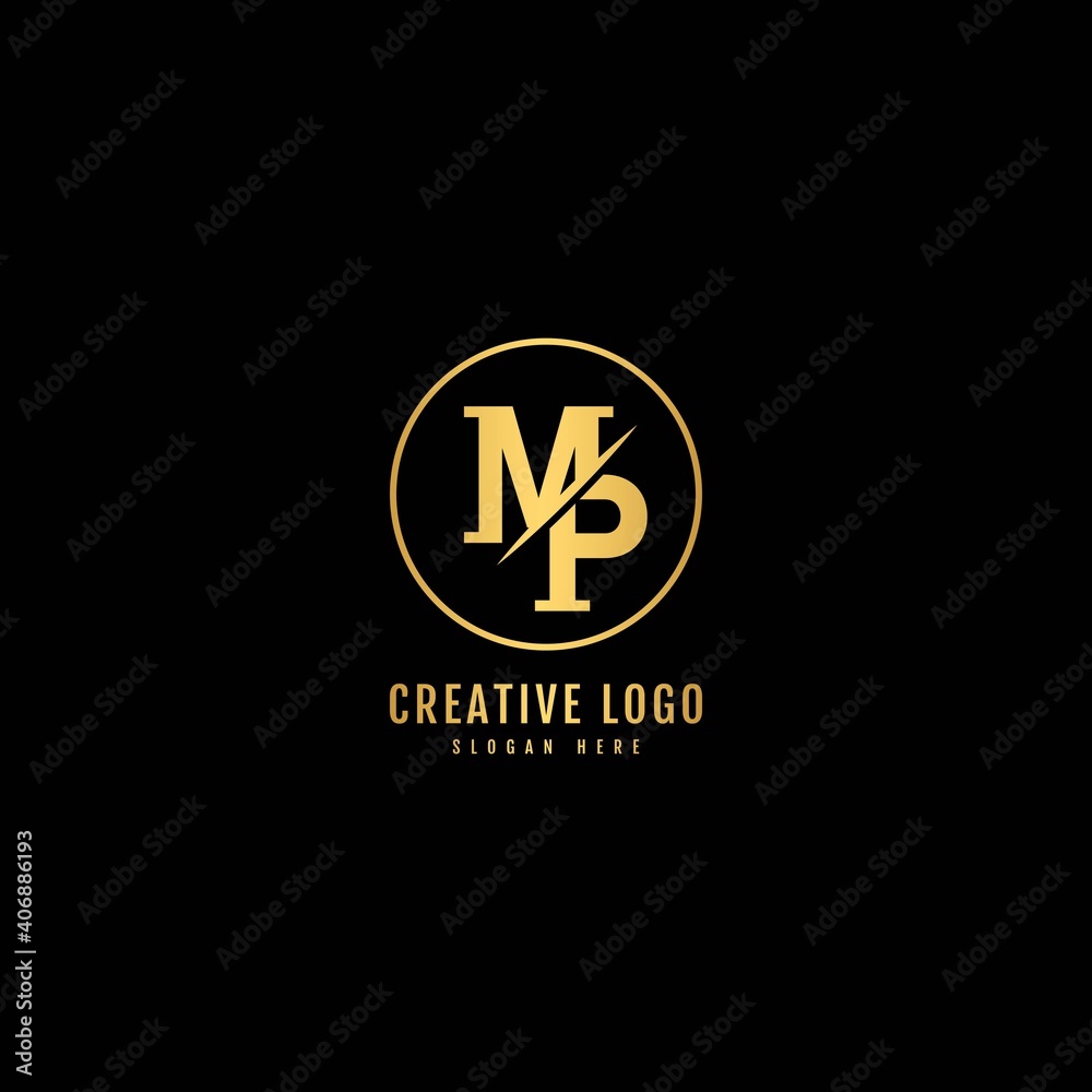 MP letter combination logo with slash concept. Typography for company and business logo. MP letter combination logo with slash concept. Typography for company and business logo.