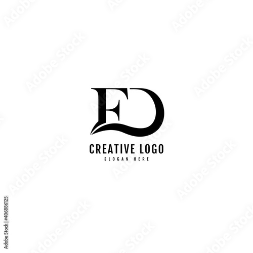 ED Combination text logotype. Minimalist letter concept. Typography for Company and Business Logo.