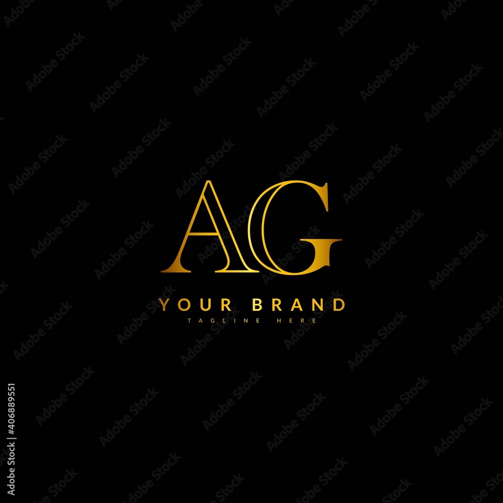 AG Initial logo with elegant concept. Typography for company and business logo.