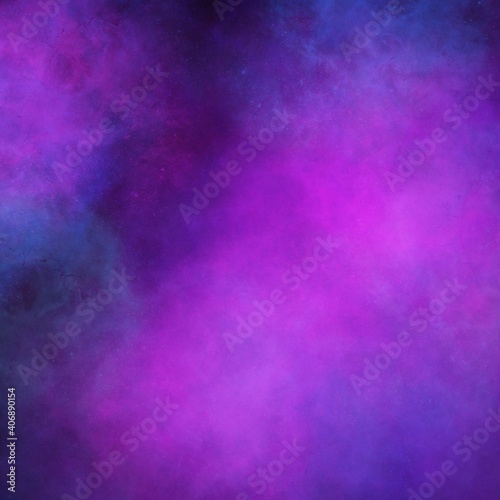 purple and blue nebula watercolor background illustration 