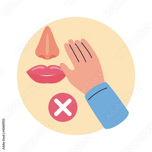 covid19 prevention, dont no face touch