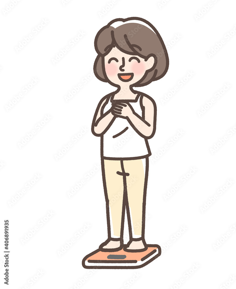 体重を気にする女性 体重を気にする女性