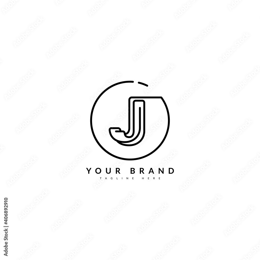 J initial minimalist line logo. JJ monogram letter for company and business logo. J initial minimalist line logo. JJ monogram letter for company and business logo.