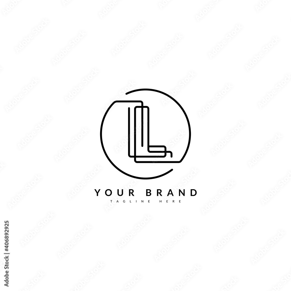 L initial minimalist line logo. LL monogram letter for company and business logo. L initial minimalist line logo. LL monogram letter for company and business logo.