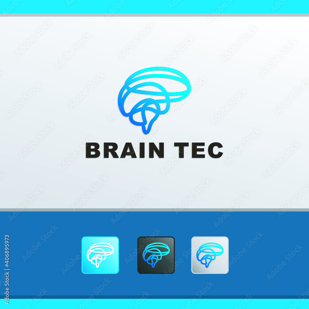 brain tecnology logo vector brain tecnology logo vector
