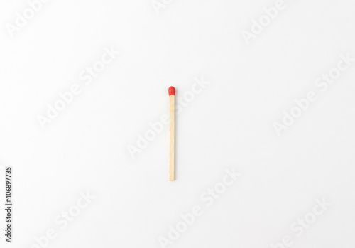 Matchstick on a white background