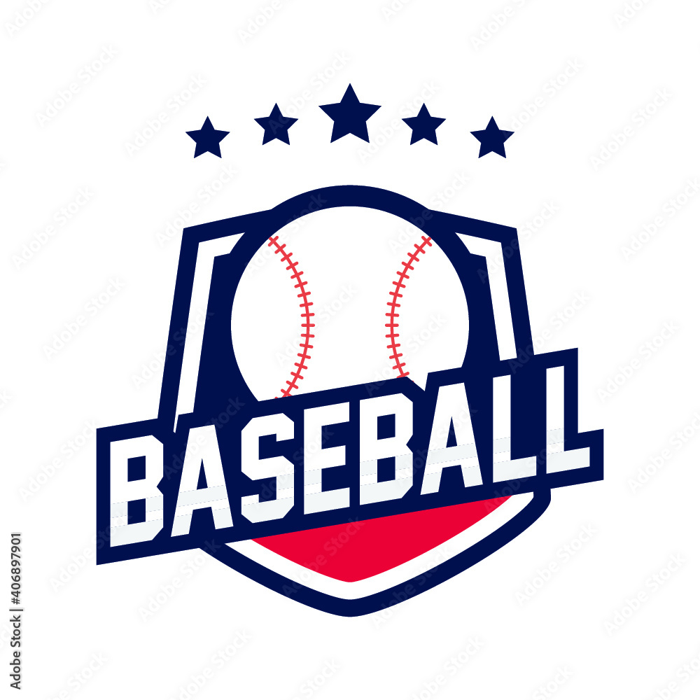 baseball logo. Baseball badge,sport logo,team identity,vector illustration.  Stock Vector | Adobe Stock