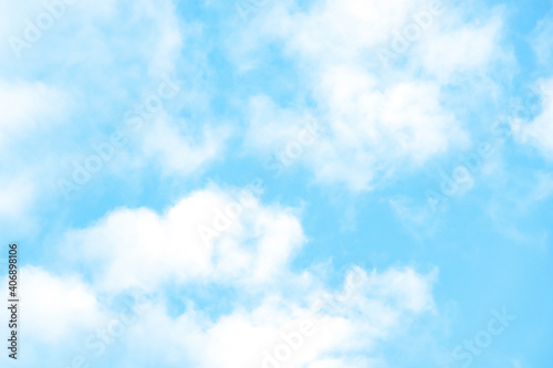 Sky background. Spindrift clouds. Blue sky with white clouds.