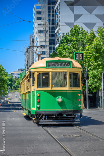 Vintage Melbourne W-Class Tram Images from Melbourne, Victoria, Australia