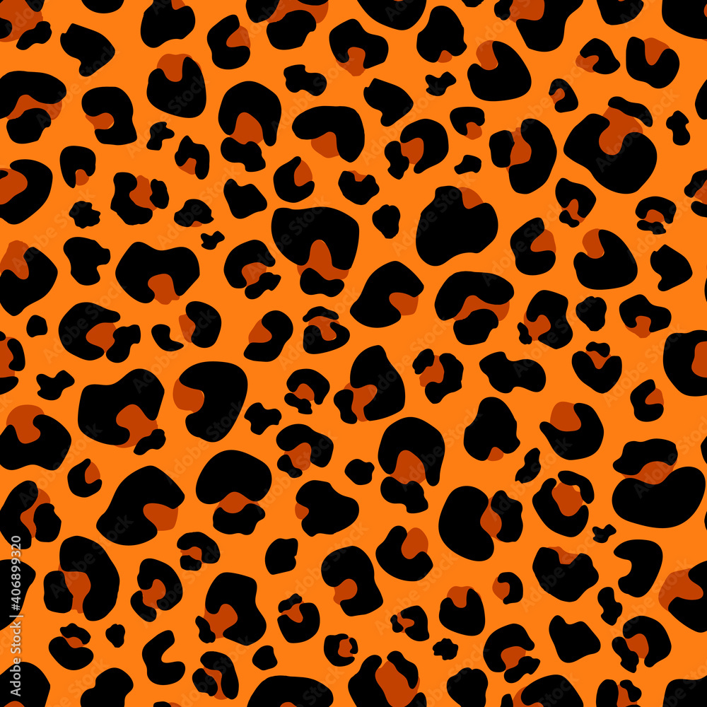 Seamless pattern orange Leopard print . Leopard background vector illustration Seamless pattern orange Leopard print . Leopard background vector illustration
