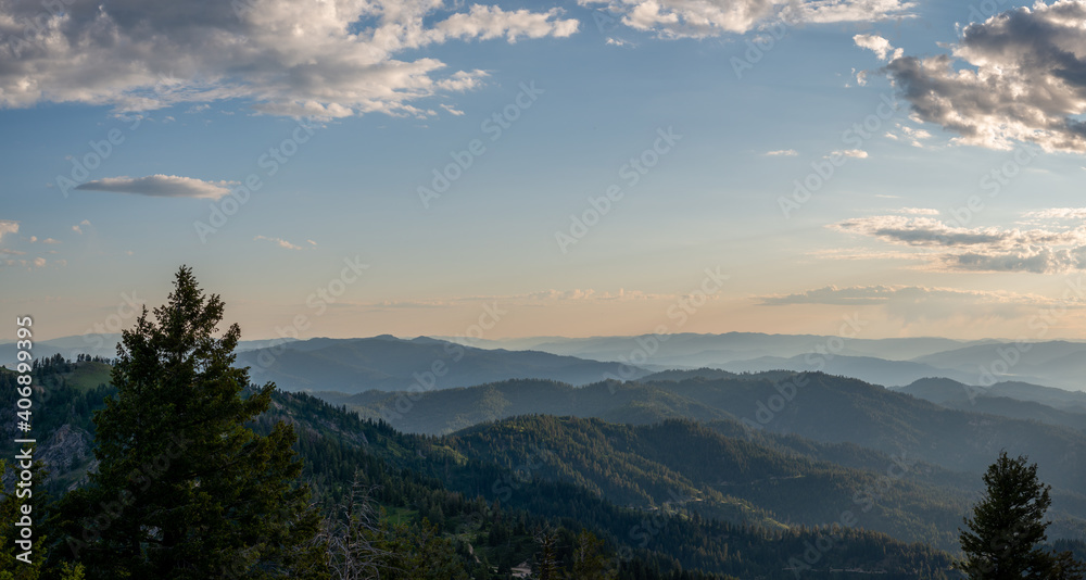 bogus basin idaho mountains sunrise