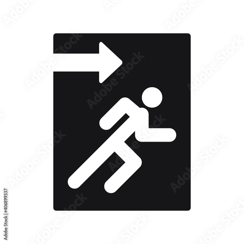 Emergency exit icon. Fire exit sign. Eps10 vector illustration.