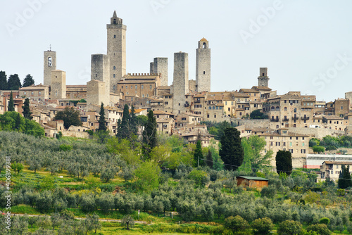 View of the medieval town of San Gimignano
