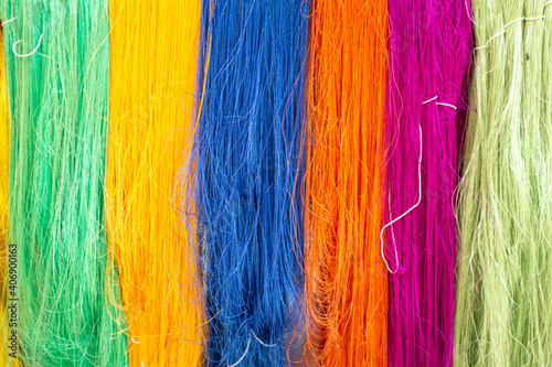 colorful thai silk hanging 