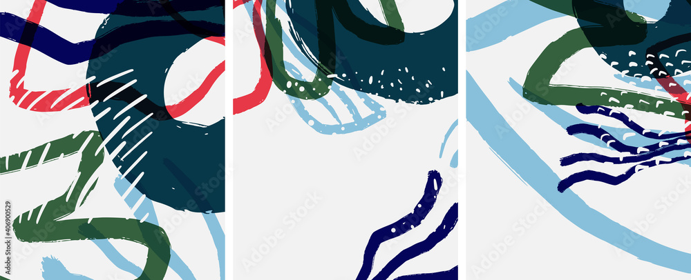 Obraz premium Social media abstract backgrounds. Abstract hand drawn doodles. Vector illustration for covers, banners, flyers