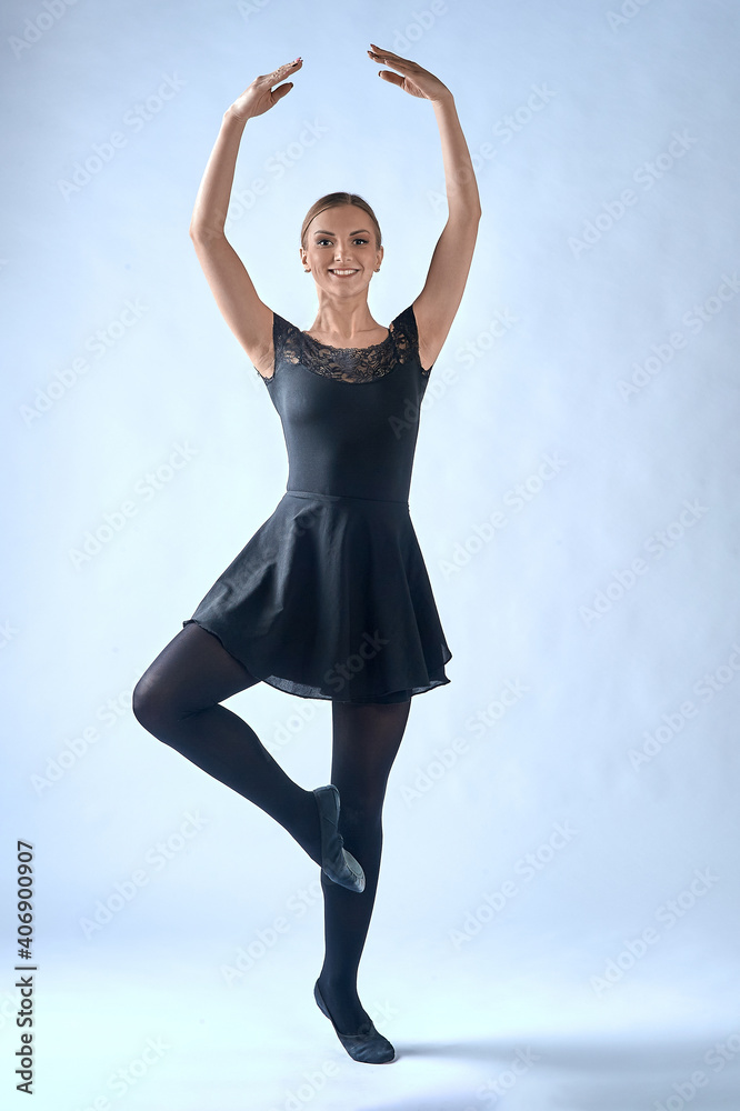 Dancer in the studio on a white background Dancer in the studio on a white background