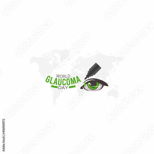 vector graphic of world glaucoma day good for world glaucoma day celebration. flat design. flyer design.flat illustration.