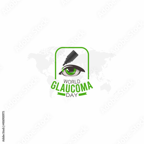 vector graphic of world glaucoma day good for world glaucoma day celebration. flat design. flyer design.flat illustration.