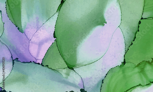 Alcohol ink vector texture banner. Fluid ink abstract background.