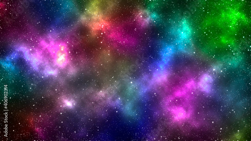 Space wallpaper. Beautiful constellation in deep space © Александр Ковалёв
