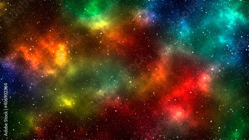 Colorful galaxy illustrtion concept background