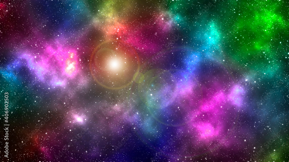 Universe background. Colorful stars on the space