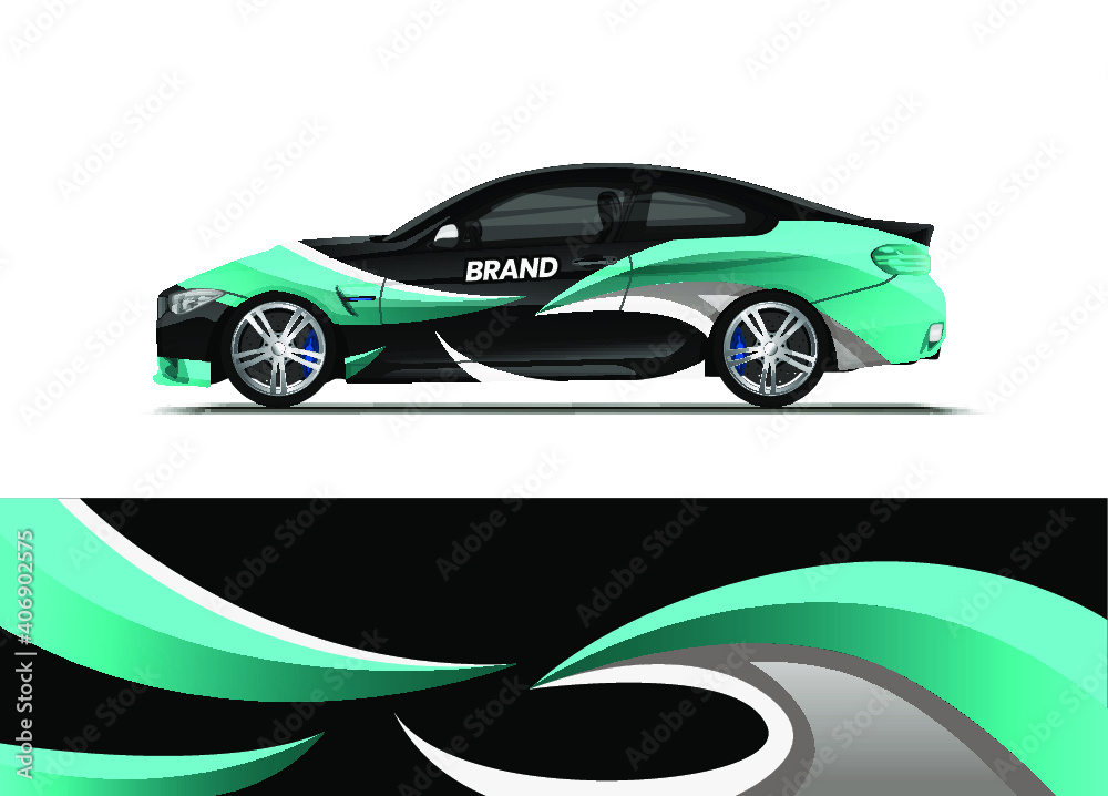 Car decal wrap design vector. Abstract background for vehicle vinyl wrap. Background abstract stripe racing sport graphic designs kit for race car, rally, vehicle, livery and adventure Car decal wrap design vector. Abstract background for vehicle vinyl wrap. Background abstract stripe racing sport graphic designs kit for race car, rally, vehicle, livery and adventure