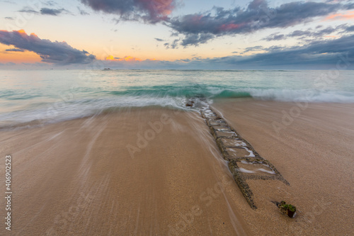 Waves on the beach in Honolulu