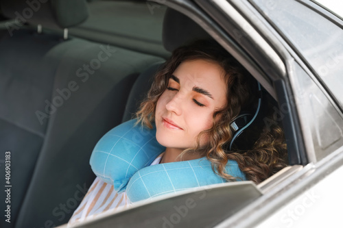 Beautiful young woman with ...