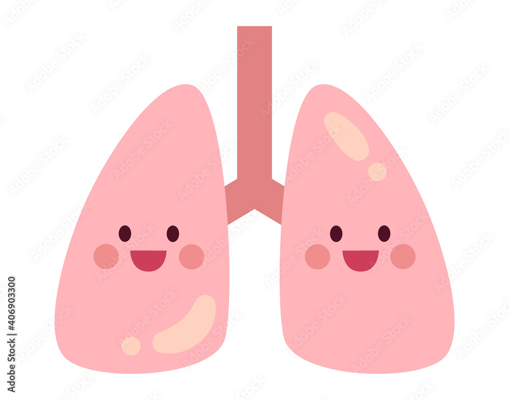 健康な肺のキャラクター 健康な肺のキャラクター