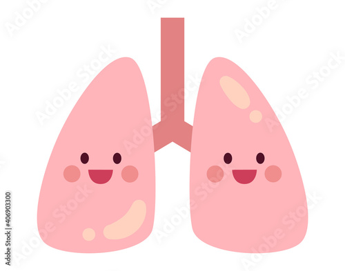 健康な肺のキャラクター