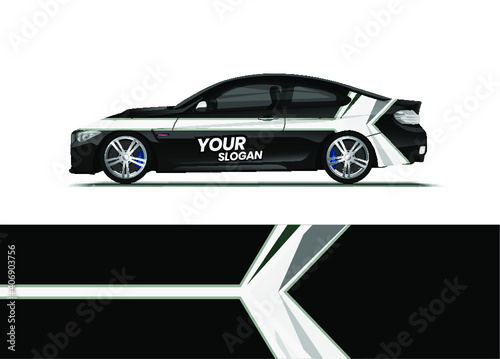 Car decal wrap design vector. Abstract background for vehicle vinyl wrap. Background abstract stripe racing sport graphic designs kit for race car, rally, vehicle, livery and adventure