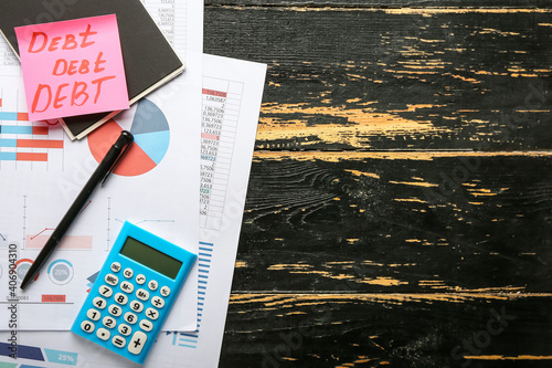 Documents and calculator on...