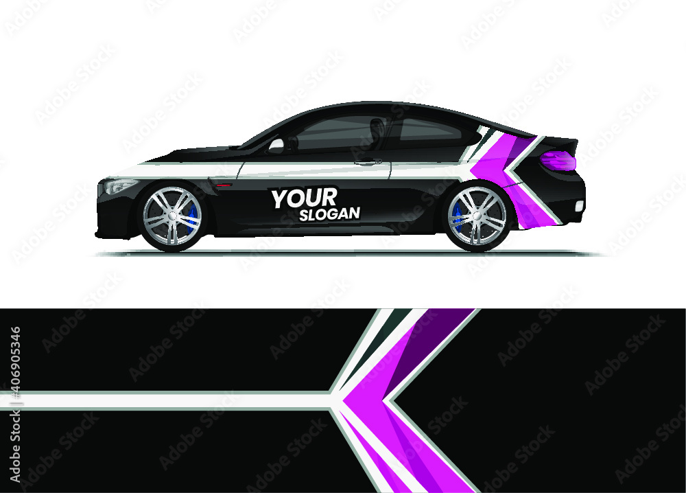 Car decal wrap design vector. Abstract background for vehicle vinyl wrap. Background abstract stripe racing sport graphic designs kit for race car, rally, vehicle, livery and adventure