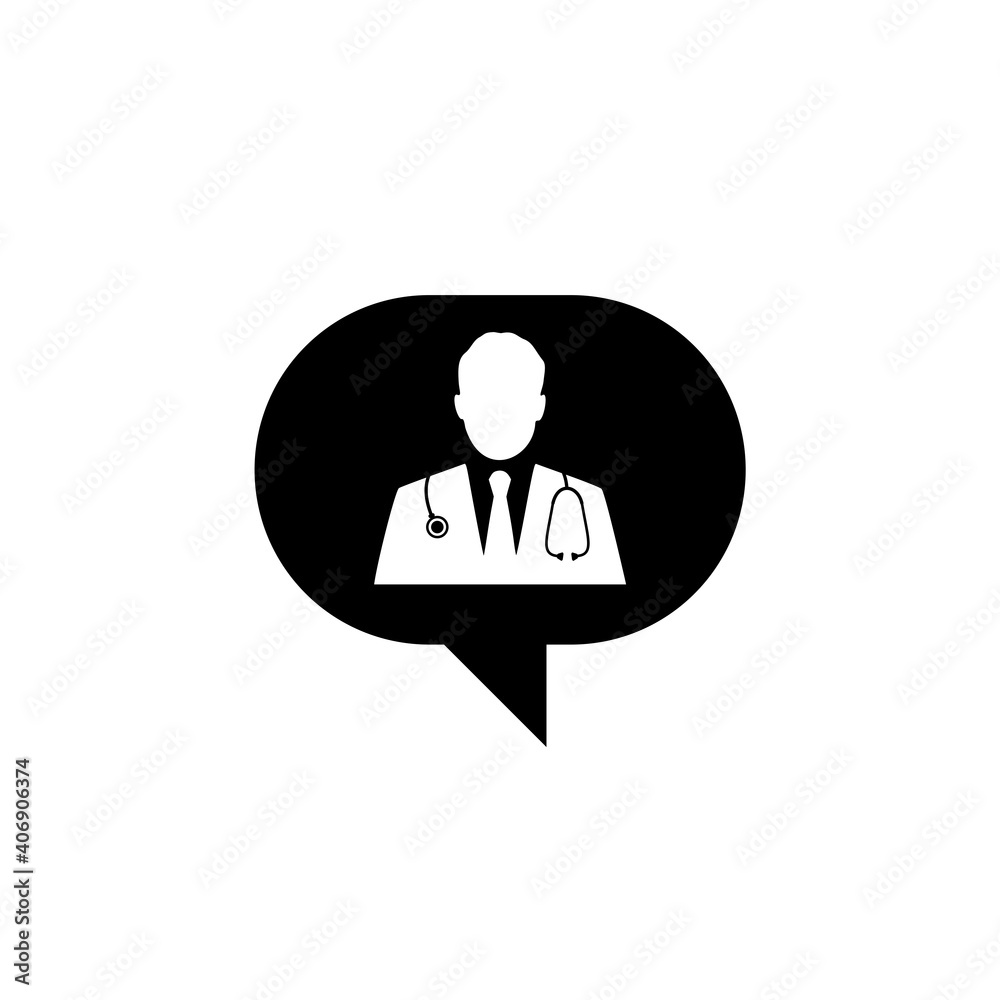 Doctor icon isolated on white background Doctor icon isolated on white background