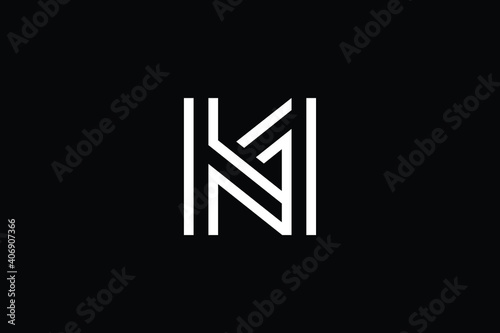 MN logo letter design on luxury background. NM logo monogram initials letter concept. MN logo design. NM elegant and Professional letter icon design on black background. M N NM MN