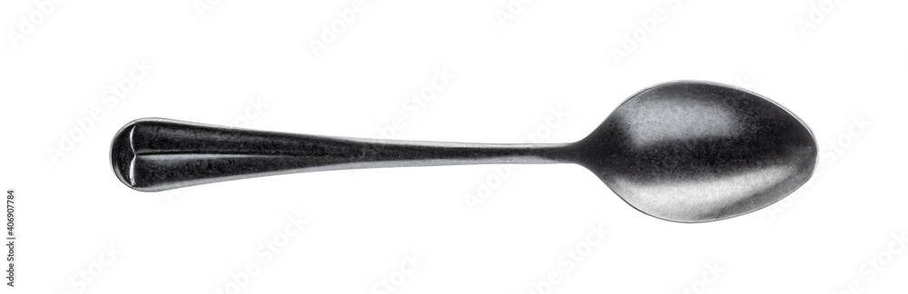 Plastic black spoon isolated on a white background Plastic black spoon isolated on a white background