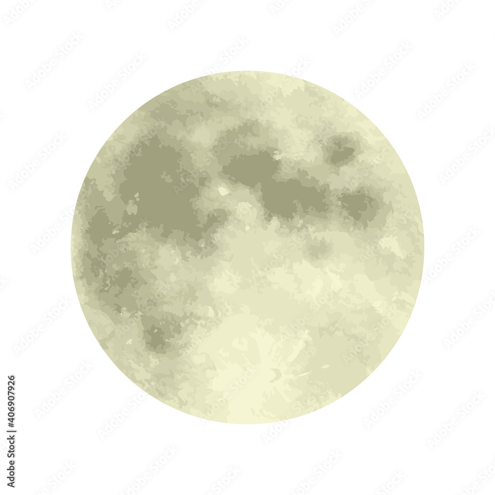 Obraz premium Illustration material of the moon (vector, white background, cut out)