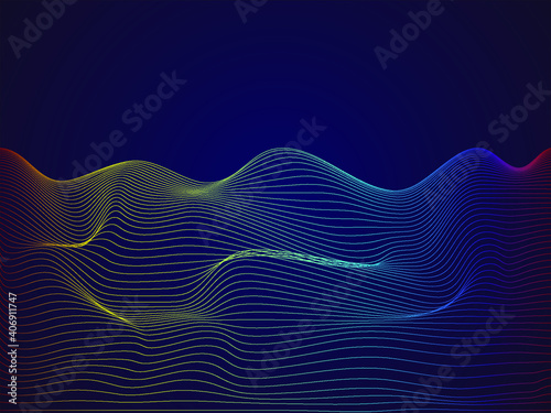 abstract blue background with waves