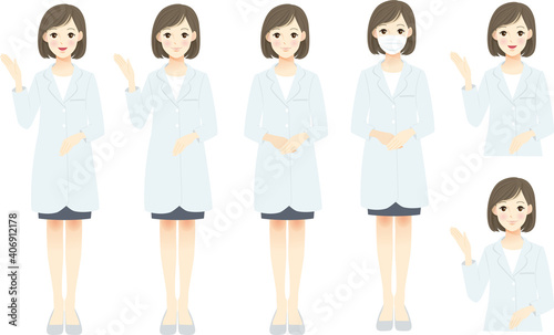 A woman in a white coat to guide you, a doctor