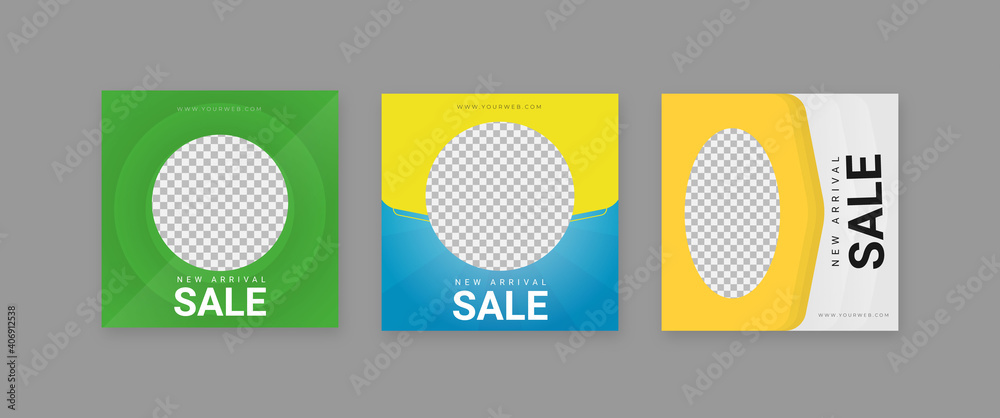 Social media post set of gadget collection template, electronic promotional design, creative banner design Social media post set of gadget collection template, electronic promotional design, creative banner design