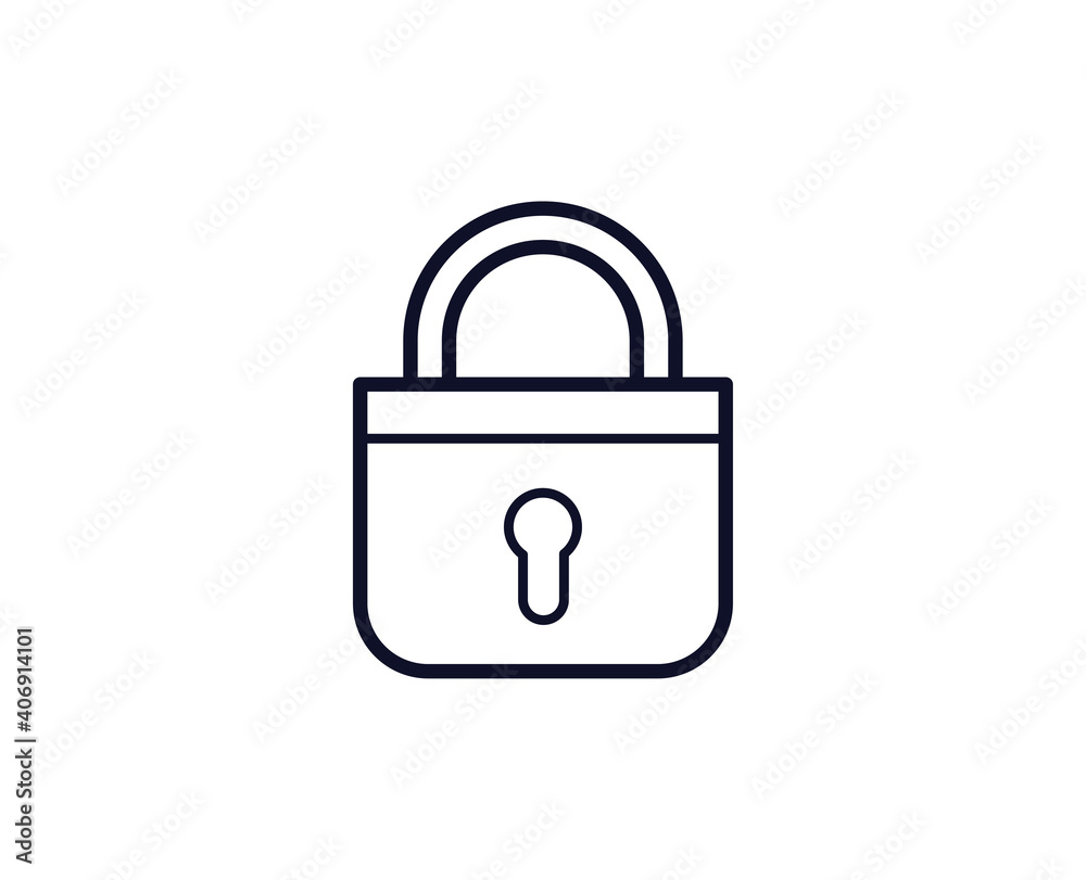 Safe internet icon. Bar black line sign. Premium quality graphic design pictogram. Outline symbol icon for web design, website and mobile app on white background. Monochrome icon of safe internet. Saf Safe internet icon. Bar black line sign. Premium quality graphic design pictogram. Outline symbol icon for web design, website and mobile app on white background. Monochrome icon of safe internet. Saf