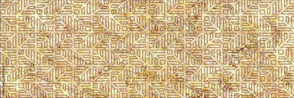 Fototapeta premium Wall Decor for interior home decoration, Ceramic Tile Design. it can be used for ceramic tile, wallpaper, linoleum, backdrop, coverpage, poster, textile, web page background - Illustration