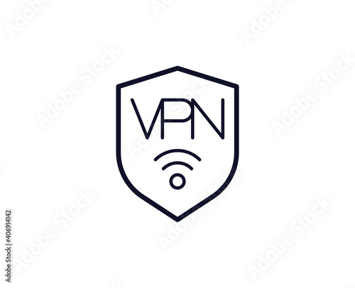 Safe internet icon. Bar black line sign. Premium quality graphic design pictogram. Outline symbol icon for web design, website and mobile app on white background. Monochrome icon of safe internet. Saf