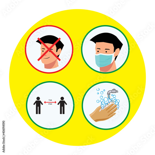 Open again after quarantine, vector illustration of small business owner welcoming customers, information re-opening of shop, service, cafe, restaurant, barbershop are working again, We are Open again
