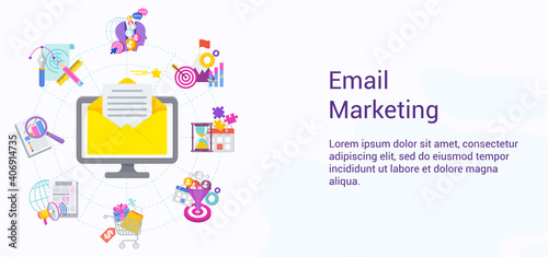 Email marketing strategy. Successful strategy for attracting customers.