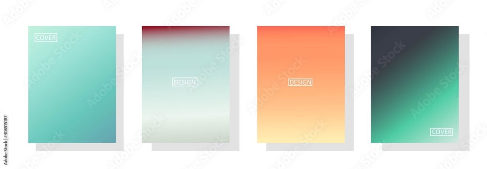 Fototapeta premium collection of gradient background for poster banner