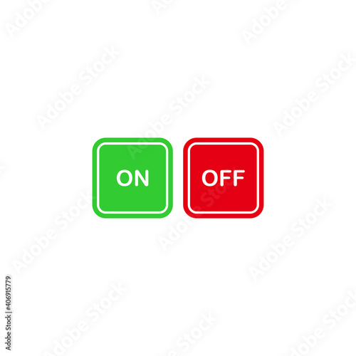 on and off button icon set vector sign symbol