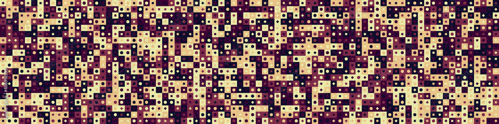 Fototapeta premium Abstract Geometric Pattern generative computational art illustration