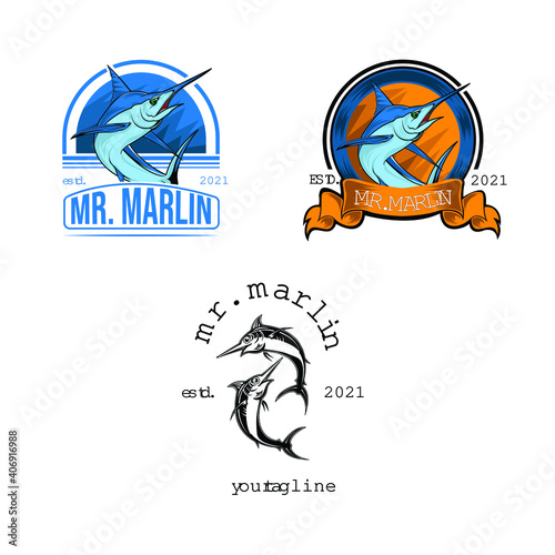 Design logo Marlin Fish for your business, esportetc